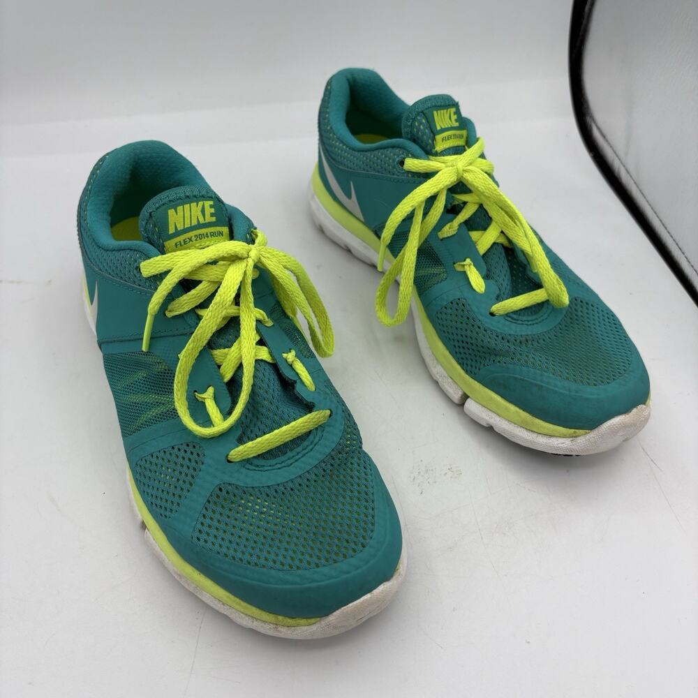 Nike Sneakers Womens‎ Size 6.5 Green Flex Run 2014 Running Athletic 642767-300